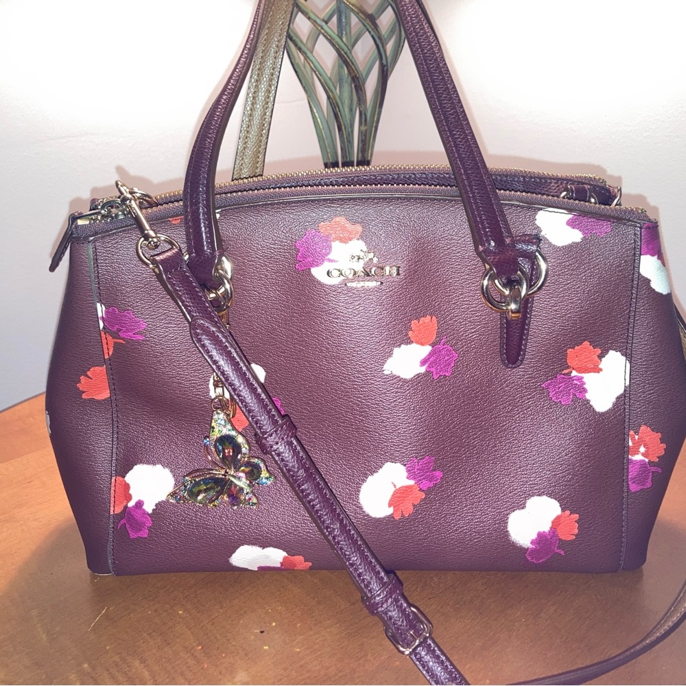 Coach F#37421 Mini Christie Floral Carryall Satchel with Crossbody Strap